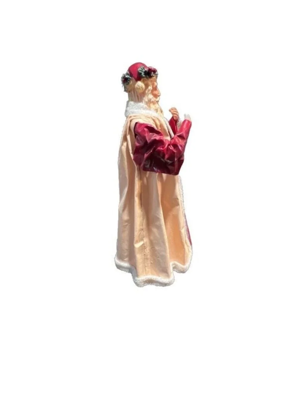 Vintage Silvestri Paper Mache Santa Tabletop Figurine or Tree Topper